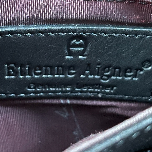 Etienne Aigner Vintage Black Leather Crossbody - Picture 11 of 16